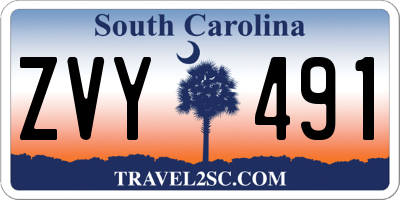 SC license plate ZVY491