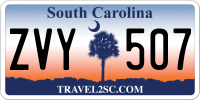 SC license plate ZVY507