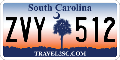 SC license plate ZVY512