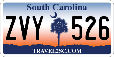 SC license plate ZVY526