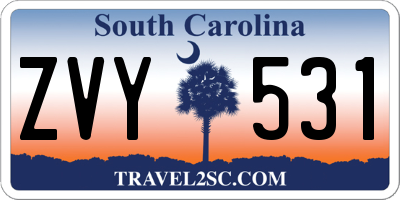 SC license plate ZVY531