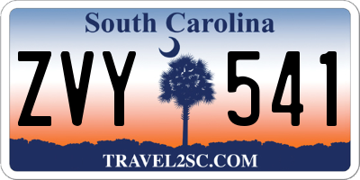 SC license plate ZVY541