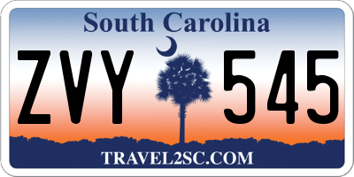 SC license plate ZVY545