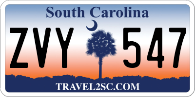 SC license plate ZVY547