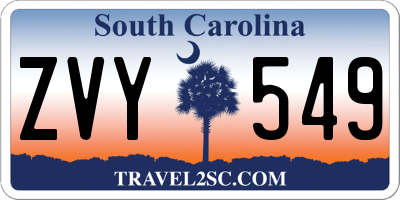 SC license plate ZVY549