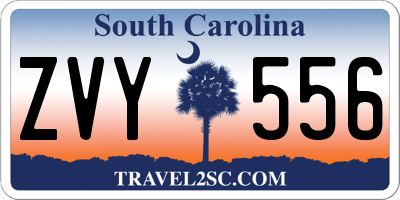 SC license plate ZVY556