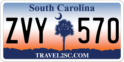 SC license plate ZVY570