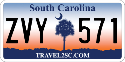 SC license plate ZVY571
