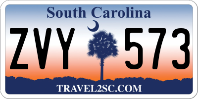 SC license plate ZVY573