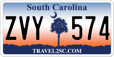 SC license plate ZVY574