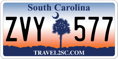 SC license plate ZVY577