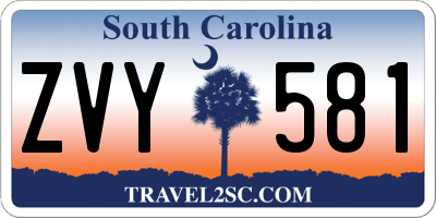 SC license plate ZVY581