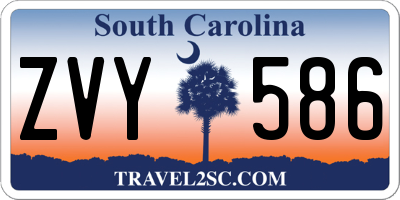 SC license plate ZVY586