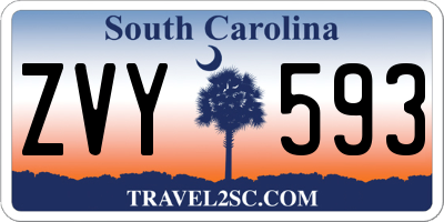 SC license plate ZVY593