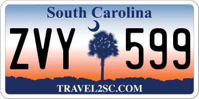 SC license plate ZVY599