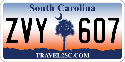 SC license plate ZVY607