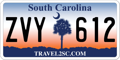 SC license plate ZVY612