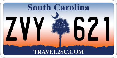SC license plate ZVY621