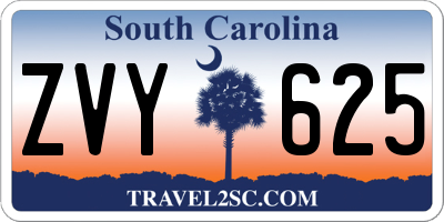 SC license plate ZVY625