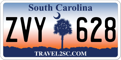 SC license plate ZVY628