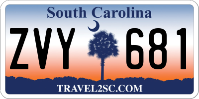 SC license plate ZVY681