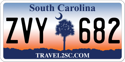 SC license plate ZVY682