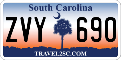 SC license plate ZVY690