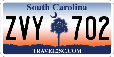 SC license plate ZVY702