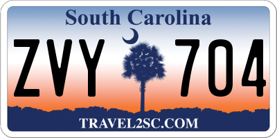 SC license plate ZVY704