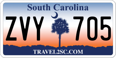 SC license plate ZVY705