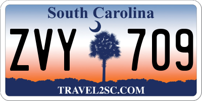SC license plate ZVY709