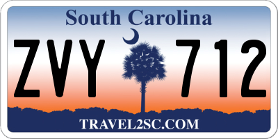 SC license plate ZVY712