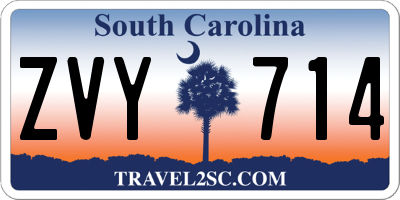 SC license plate ZVY714