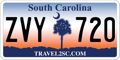 SC license plate ZVY720