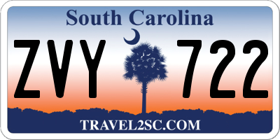 SC license plate ZVY722
