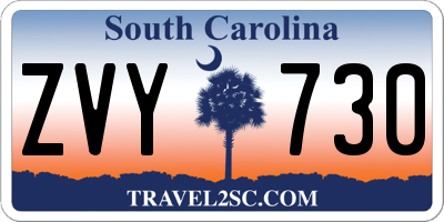 SC license plate ZVY730