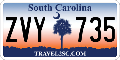 SC license plate ZVY735