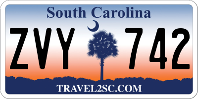 SC license plate ZVY742