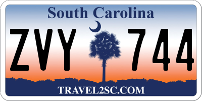 SC license plate ZVY744