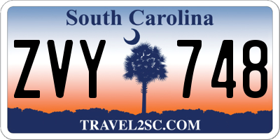 SC license plate ZVY748