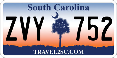 SC license plate ZVY752