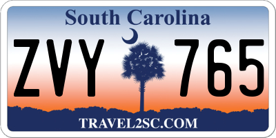 SC license plate ZVY765