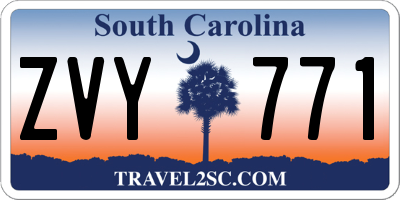 SC license plate ZVY771