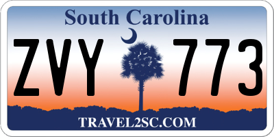 SC license plate ZVY773