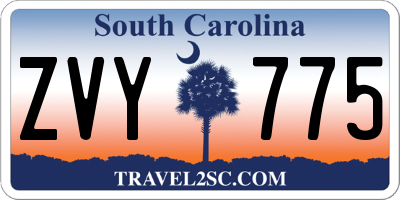 SC license plate ZVY775