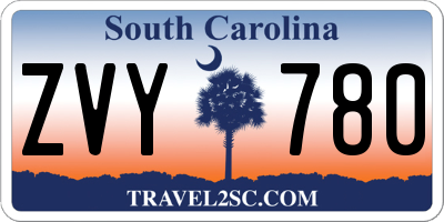 SC license plate ZVY780