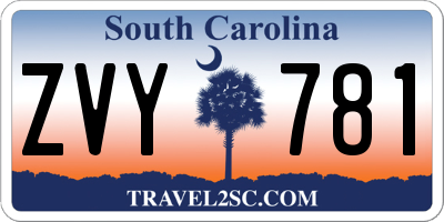 SC license plate ZVY781