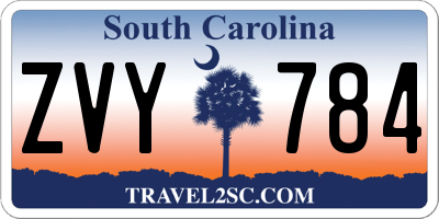 SC license plate ZVY784