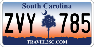 SC license plate ZVY785