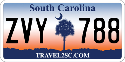 SC license plate ZVY788